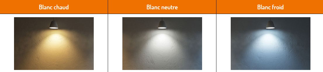 Température de couleur : chaud, neutre ou froid